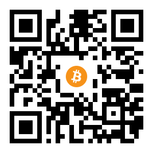 bitcoin:1Gicp2Sf7JUf3VrYWt1fbJaZoGVHqnHDoL black Bitcoin QR code