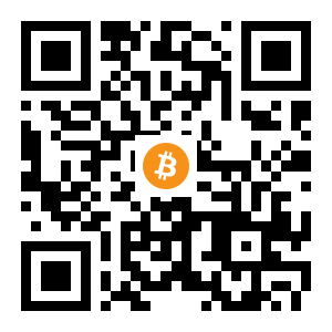 bitcoin:1GjVQVFiW8q4m8q6BKKF6E41wdBpuKYkkC black Bitcoin QR code