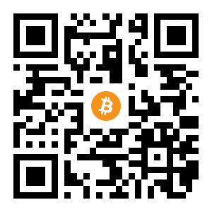 bitcoin:1GjdUJppVW6Pz7pPTHGFGvQ7vcUapebscg black Bitcoin QR code