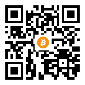 bitcoin:1GkJmrZXZtEvH6LEWxTQewyW5A37MUZ5LY black Bitcoin QR code
