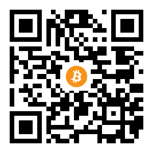 bitcoin:1GmejC6JMS7q1R4U1UJwQDPFwhTje2zURC black Bitcoin QR code
