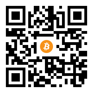 bitcoin:1GngahUAAnFTgV4hHSzZexewo35UL2gLoU black Bitcoin QR code