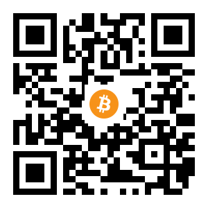 bitcoin:1GoFShHpTo5xqtpM83YQNd6ArA3kszsGKK black Bitcoin QR code