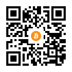 bitcoin:1GqbQkyiqFtYGvdVpRppDog2enh5N7pwb3 black Bitcoin QR code