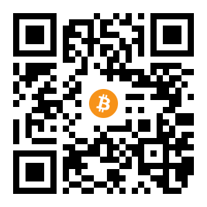 bitcoin:1GrWXfsxksbJyVvrGSMLF6Htit7KT5Ac3V black Bitcoin QR code