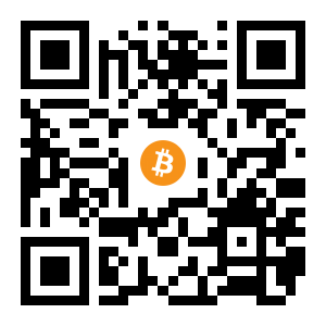 bitcoin:1GrkPxzic6PH6dVobxCSx2hyrZQW1NNNYm black Bitcoin QR code