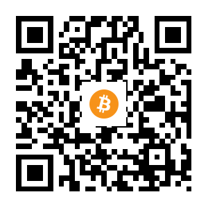bitcoin:1GwANm41jHWzGACwNUMVU3YVLSzTD64Awi black Bitcoin QR code