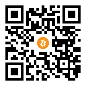 bitcoin:1GwMchH52JohYFN2HJvQ9F7DGNw85m3CFa black Bitcoin QR code