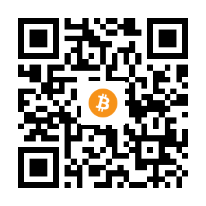 bitcoin:1GwVWramDfohW5E6TAYP1FH7quLiREp4ZU black Bitcoin QR code