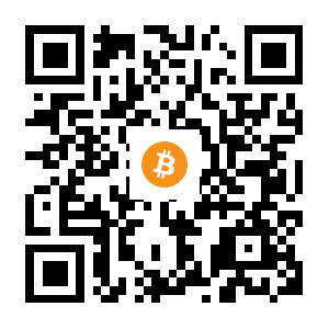 bitcoin:1GxAGhHidFj7AWG1g7mg4YunuW85kKMBnb black Bitcoin QR code