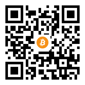 bitcoin:1GxWREvtdLXxWy7Kh6Kv2cZ9PgpuHKVNVB black Bitcoin QR code