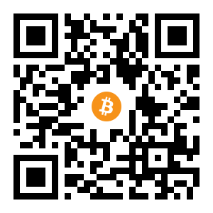 bitcoin:1GykDVUFAgu778wbmBpE8z53YFfnuSRkaP black Bitcoin QR code