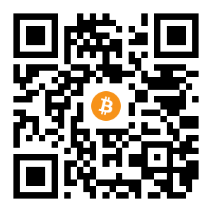 bitcoin:1H1eZvY6VcDyJyTDLxnpRyogaSSN6orEwE black Bitcoin QR code