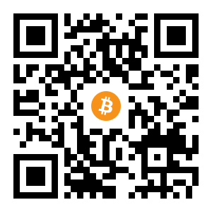 bitcoin:1H1iCsK84PfDGmvuYZTVyi7sTZJnjLhRrq black Bitcoin QR code