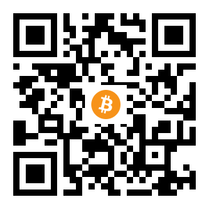 bitcoin:1H34kAf43u77R9dYAoZ5bTdNZ5W2KC9Fbb black Bitcoin QR code
