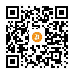 bitcoin:1H4cWLbTjRj373ouKJT63ZACQxCSUV9EL black Bitcoin QR code