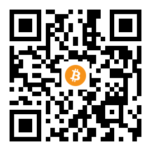 bitcoin:1H6cUmuETVu8eD35nCXy2a6U99twQCLCwQ black Bitcoin QR code