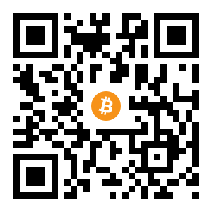 bitcoin:1H8rGCfAh8PZayCnNZi7WP9pDFnvobFCQF black Bitcoin QR code