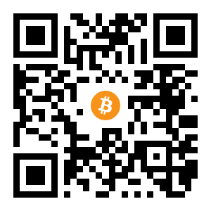 bitcoin:1HAWCcu4D9KgeCzxWKix9hDgsZnWkf34Us black Bitcoin QR code