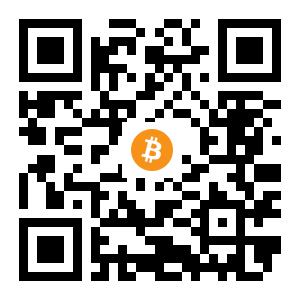 bitcoin:1HGUyjHMqMZ1CrLGKDh7j1bvYMi3J2oKPF black Bitcoin QR code