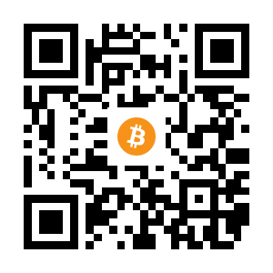 bitcoin:1HJHEzyBwBHu4BACe8wryTGXyzKK3bVXvC black Bitcoin QR code