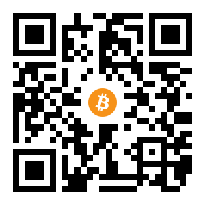 bitcoin:1HJHvCMMnPKqzVnK6G9QS3PaUZpQxUPHUZ black Bitcoin QR code