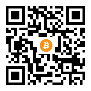 bitcoin:1HLSUMGhwYVfFHN2RxfFZiWjJruauT4oWe black Bitcoin QR code