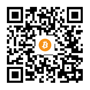 bitcoin:1HLoFnd9Rsde8RetMmdjKfCnVjGNQaT1cM black Bitcoin QR code