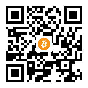 bitcoin:1HM2HZRhYjhj6Ncki7ZvykZxTFg5WD7Fpw black Bitcoin QR code