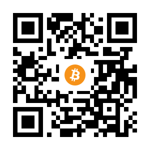 bitcoin:1HPfWkRtEZKNbinSmGDzkBUPGfSm3skndR black Bitcoin QR code