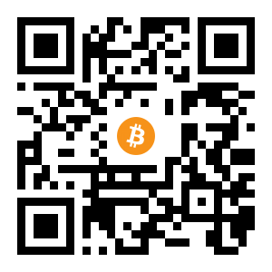 bitcoin:1HRiaCBU1A5EF1nePWh26AXsJT3aBHiwwf black Bitcoin QR code