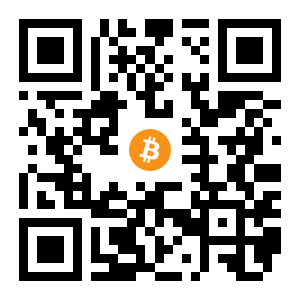 bitcoin:1HSKxtXujkwmnLdTTfwJqrBAQKhiTstNsk black Bitcoin QR code