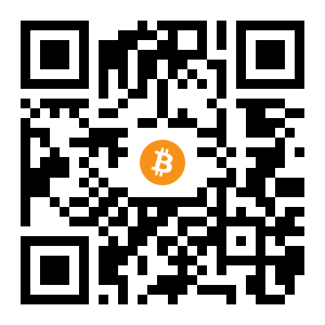 bitcoin:1HTeUD7P27Y7MeH7VgC2fEvyLSjPSkSBom black Bitcoin QR code