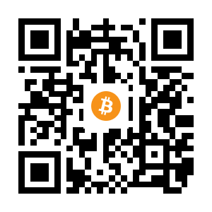 bitcoin:1HVRZ8Cy77UASJSsFB86VfrerXCR7gUvAU black Bitcoin QR code