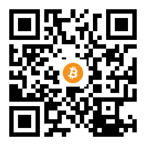bitcoin:1HW3Wa63msqwhrBYCAsddMGh1gWXABXWyV black Bitcoin QR code