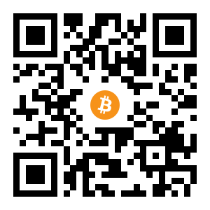 bitcoin:1HXW3ELnVdVMsLWyUKk3AKrerBMiZ4aTNC black Bitcoin QR code