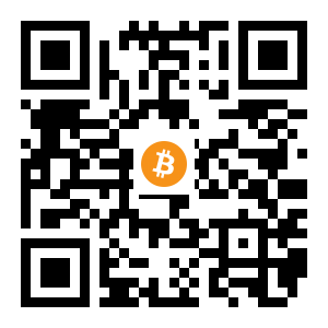 bitcoin:1HXcR4SHXJseAXhW32PwCm2Ec8UQunpWJm black Bitcoin QR code