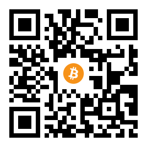 bitcoin:1HYet34AQ1MdRhmSSwD5Cufa7BjVxopqxV black Bitcoin QR code