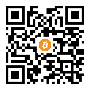 bitcoin:1HYojmRcYLGFLP9iVApSreFv7T87RN4wNB black Bitcoin QR code