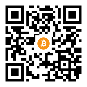bitcoin:1HZVrpBq7WA2jKRunDxcG4E77axpD55Qh8 black Bitcoin QR code