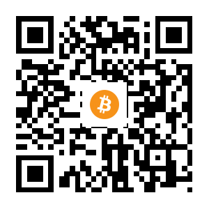 bitcoin:1HbAwnP8VBhoZ2ZjszwDu6DXVkUd1dGstc black Bitcoin QR code