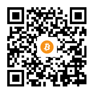bitcoin:1HdxetKjBXvFYfGynPdHrhqviUVxdUn1dm black Bitcoin QR code