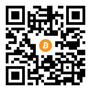 bitcoin:1Hebx9shqKeeLXt9KADnb3yuTiwUFf4Zko black Bitcoin QR code