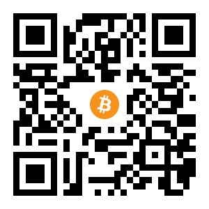 bitcoin:1HfvSLpE9bY9hMxaAbf79gi28dMHZotbzx black Bitcoin QR code