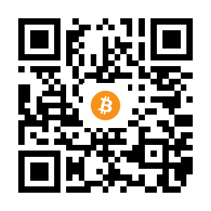bitcoin:1HhgMvQV8u2DSEHNLUGrRiF7JtXz2UomKw black Bitcoin QR code