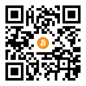 bitcoin:1Hj2HS8WWNxqAyv6VSbsmYf15Xe4395jVE black Bitcoin QR code