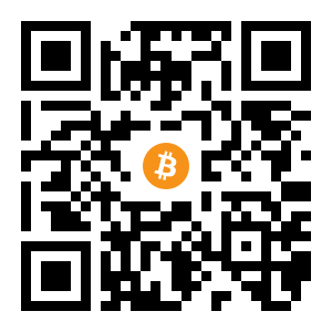 bitcoin:1Hj9cufX219YnKybbnrVpVkap5fKLZnvb7 black Bitcoin QR code