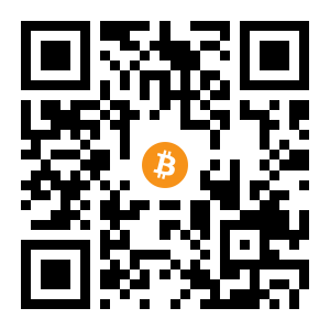 bitcoin:1HjKrLrkPMHHjPkdThCawoDxA3fr1Tmmuu black Bitcoin QR code