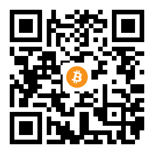 bitcoin:1HjPGut4zQ1sRSxeH6paACYSnQZr9iyZuS black Bitcoin QR code
