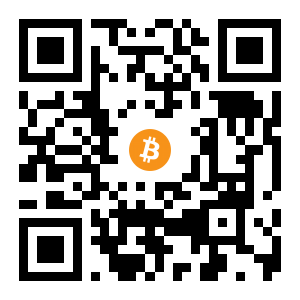 bitcoin:1Hm2fZyAbiS4PGfWZPiESej4LJPVzuhERG black Bitcoin QR code